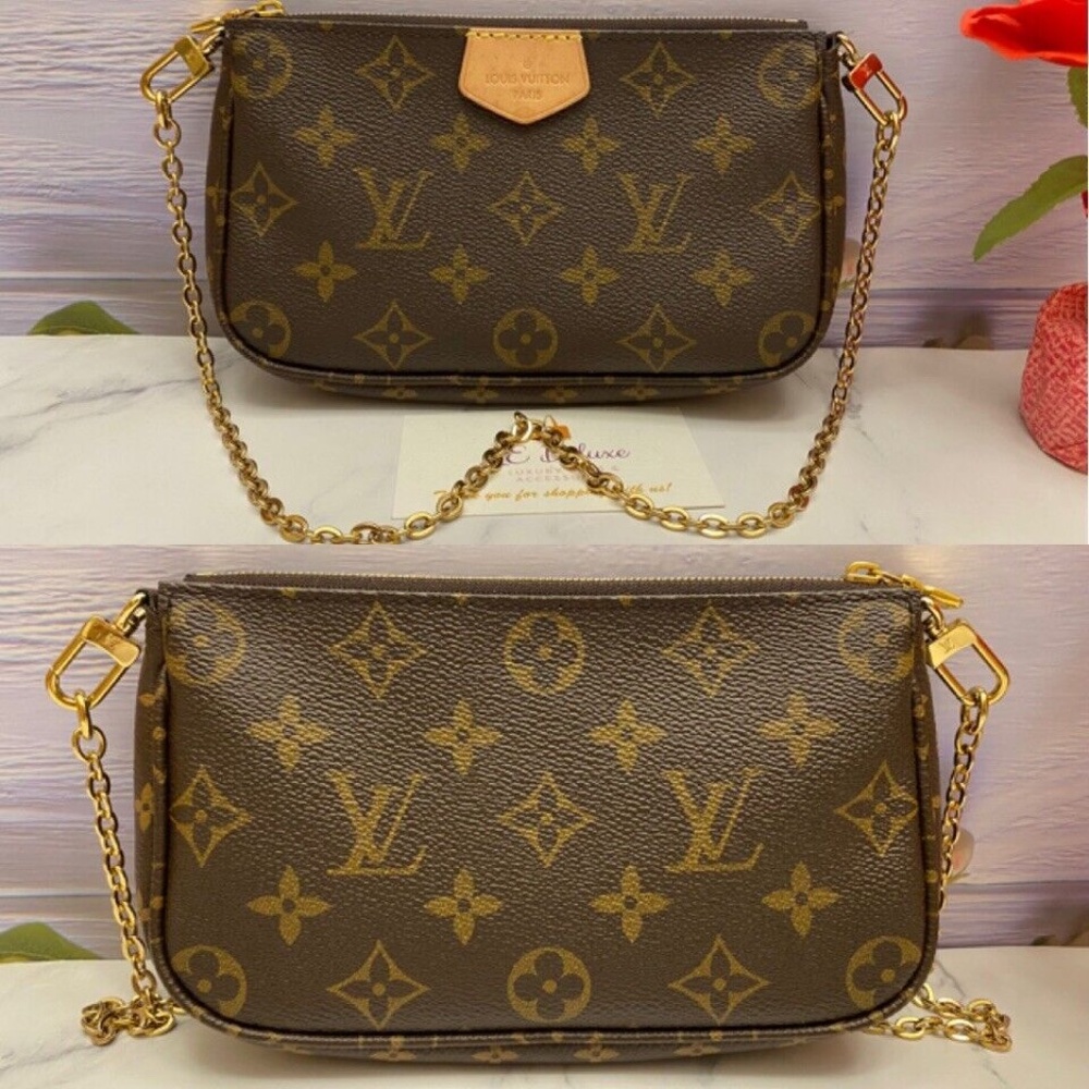 Louis Vuitton Multi Pochette Accessoires Monogram Pink Clutch Crossbody - Picture 4 of 13